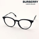 【バーバリー メガネ 正規販売店】 BURBERRY BE2318F 4007 伊達メガネ 度付き ブルーライト カット 眼鏡 Made In Italy ボストン ブラック系