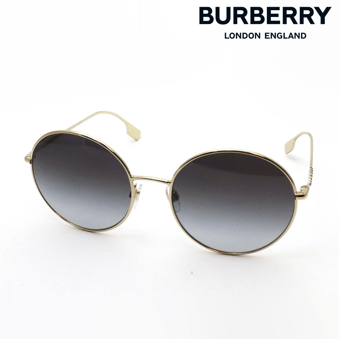 【バーバリー サングラス 正規販売店】 BURBERRY BE3132 11098G Made In Italy ラウンド ゴールド系