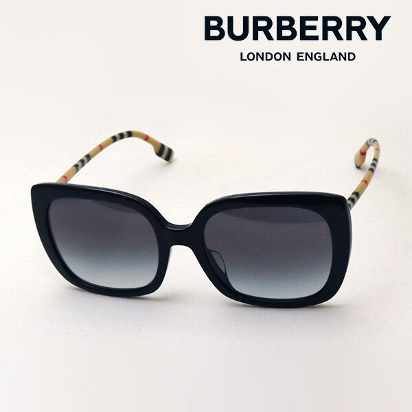 バーバリー 【バーバリー サングラス 正規販売店】 BURBERRY BE4323F 38538G Made In Italy スクエア ブラック系