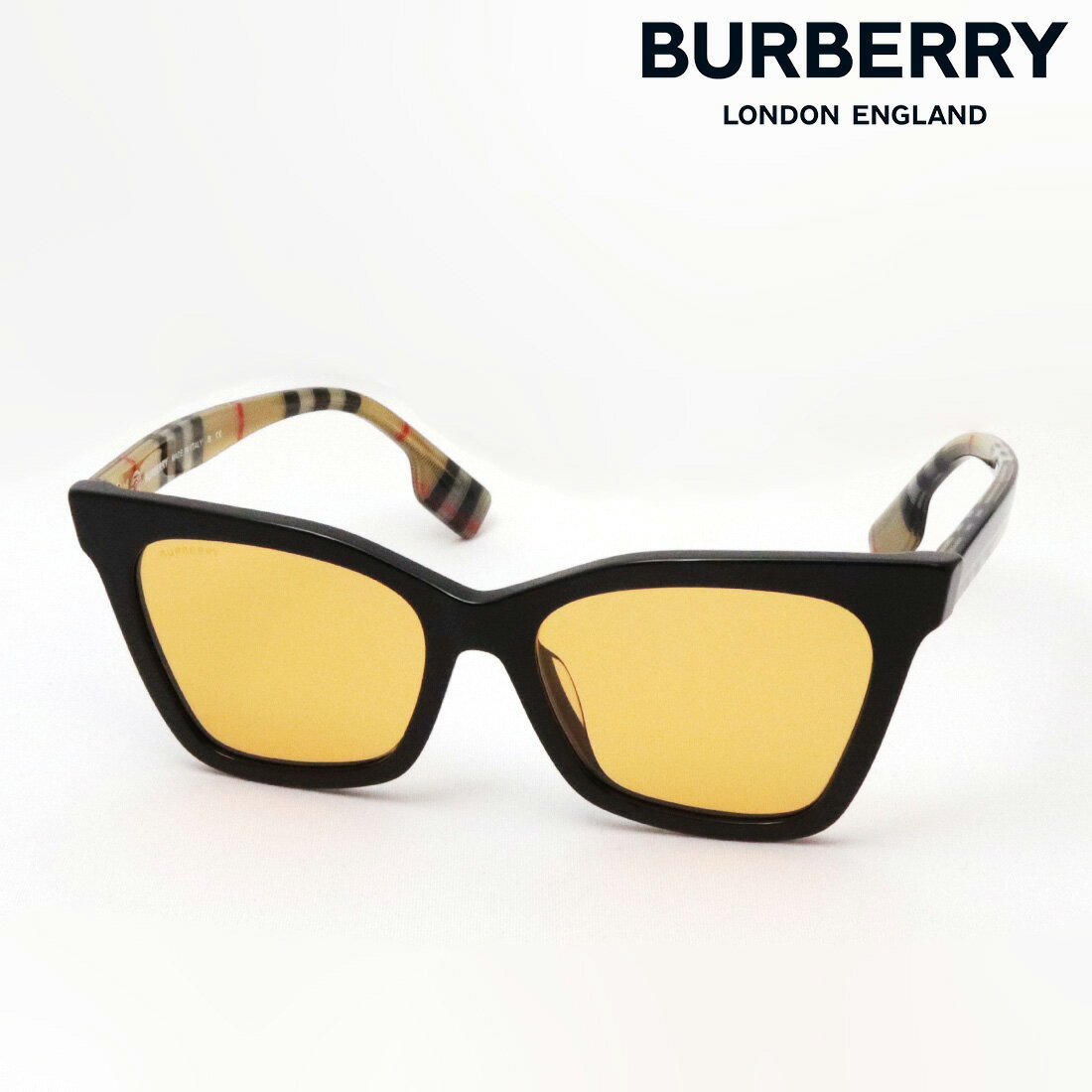 バーバリー 【バーバリー サングラス 正規販売店】 BURBERRY BE4346F 394274 ELSA エルザ Made In Italy フォックス ブラック系