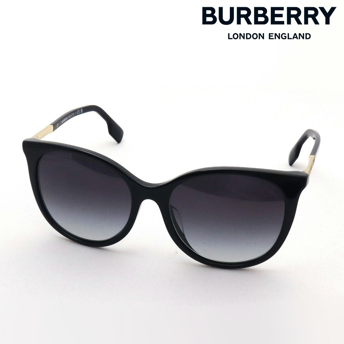 バーバリー 【バーバリー サングラス 正規販売店】 BURBERRY BE4333F 30018G ALICE アリス Made In Italy フォックス ブラック系