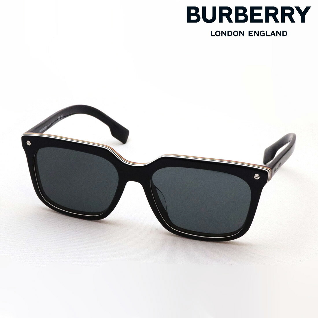  BURBERRY BE4337F 379887 CARNABY カーナビー Made In Italy スクエア ブラック系