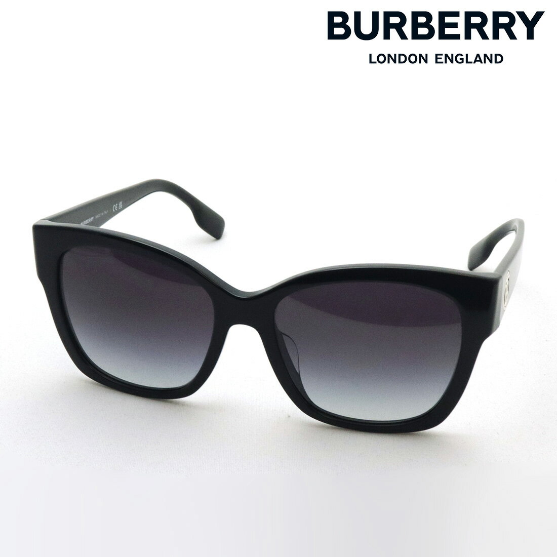 プレミア生産終了モデル 【バーバリー サングラス 正規販売店】 BURBERRY BE4345F 30018G RUTH ルース Made In Italy スクエア ブラック系