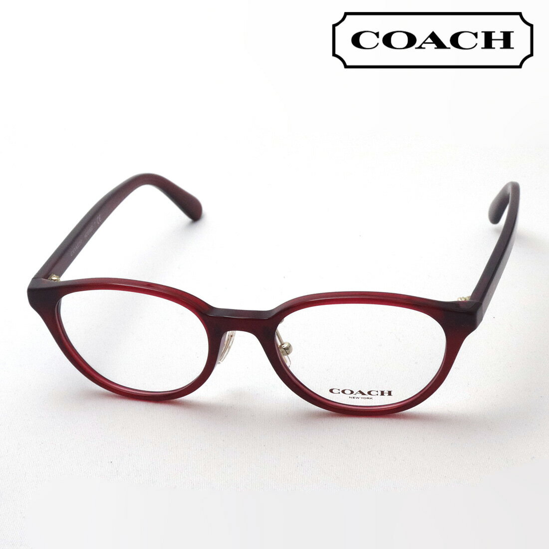 【コーチ メガネ 正規販売店】 COACH HC6152D 5029 伊達メガネ 度付き ブルーライト カット 眼鏡 レディース オーバル レッド系
