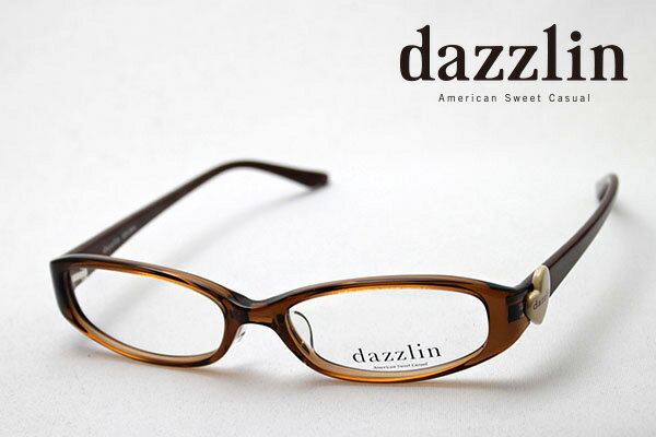 おすすめ価格 【ダズリン正規店】 DZF-2504-4 dazzlin ダズリン メガネ 伊達メガネ 度付き ブルーライト カット 眼鏡 ブラウン系おしゃれ シェイプ
