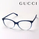 【グッチ メガネ 正規販売認定店】 GUCCI GG0550O 004 伊達メガネ 度付き 眼鏡 Made In Italy フォックス ブルー系