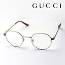 プレミア生産終了モデル 【グッチ メガネ 正規販売認定店】 GUCCI GG0581O 001 47 伊達メガネ 度付き 眼鏡 Made In Italy ラウンド ゴールド系