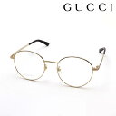 おすすめ価格 【グッチ メガネ 正規販売認定店】 GUCCI GG0839OK 003 伊達メガネ 度付き 眼鏡 WEB FRAME Made In Italy ラウンド ゴールド系