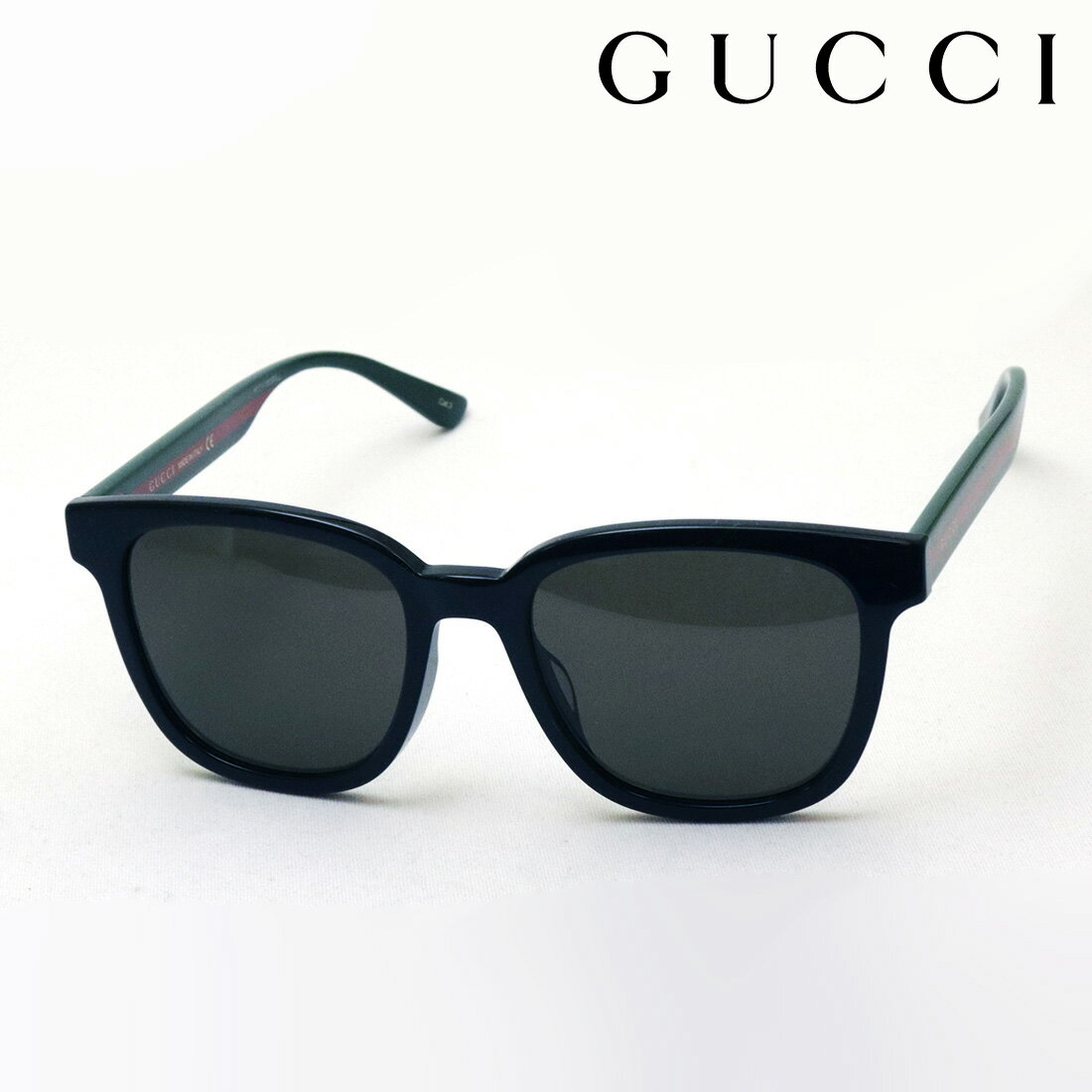 グッチ サングラス（レディース） 【グッチ サングラス 正規販売認定店】 GUCCI アジアンモデル GG0848SK 001 RETRO WEB FRAME Made In Italy ウェリントン ブラック系