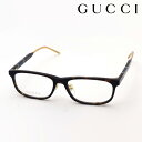 【グッチ メガネ 正規販売認定店】 GUCCI GG0858OJ 001 55 伊達メガネ 度付き 眼鏡 Made In Japan スクエア トータス系