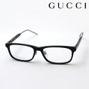 【グッチ メガネ 正規販売認定店】 GUCCI GG0858OJ 002 55 伊達メガネ 度付き 眼鏡 黒縁 Made In Italy スクエア ブラック系