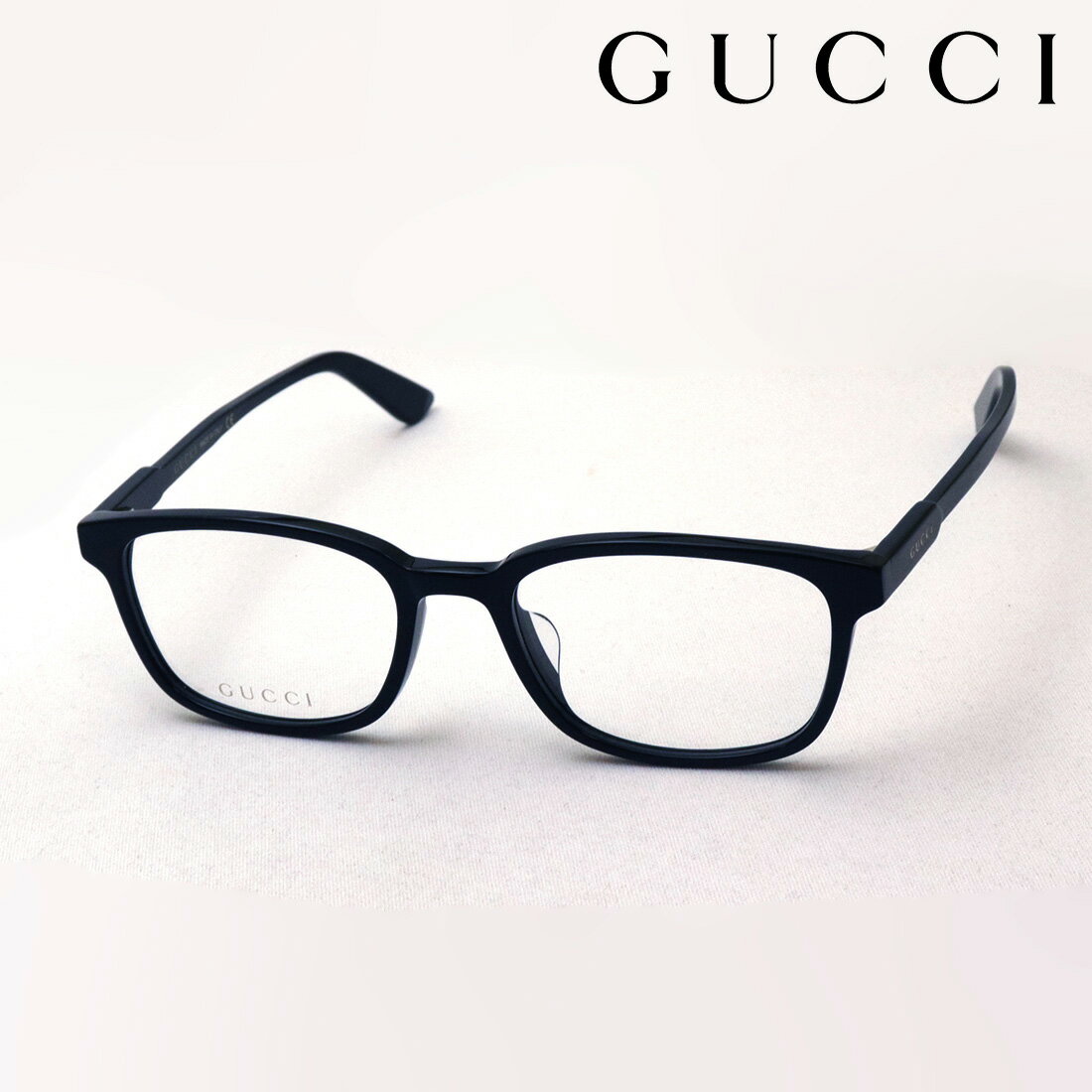 【グッチ メガネ 正規販売認定店】 GUCCI GG0867OA 001 54 伊達メガネ 度付き 眼鏡 黒縁 Made In Italy スクエア ブラック系