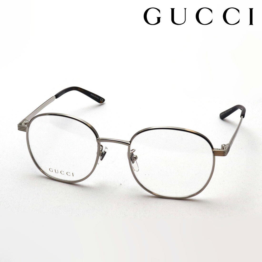 おすすめ価格 【グッチ メガネ 正規販売認定店】 GUCCI GG0947OA 001 51 伊達メガネ 度付き 眼鏡 Made In Italy ボストン シルバー系