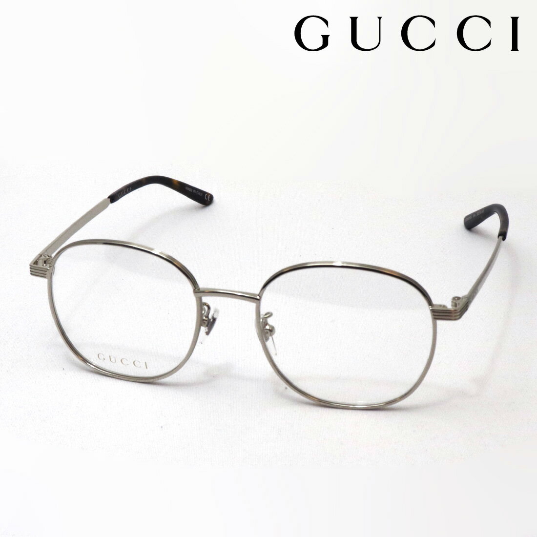 大ヒットモデル 【グッチ メガネ 正規販売認定店】 GUCCI GG0947OA 004 53 伊達メガネ 度付き 眼鏡 Made In Italy ボストン シルバー系