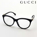 おすすめ価格 【グッチ メガネ 正規販売認定店】 GUCCI GG1074OA 001 54 伊達メガネ 度付き 眼鏡 黒縁 Made In Italy フォックス ブラック系