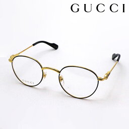 【グッチ メガネ 正規販売認定店】 GUCCI GG1222O 001 伊達メガネ 度付き 眼鏡 Made In Japan ラウンド ゴールド系