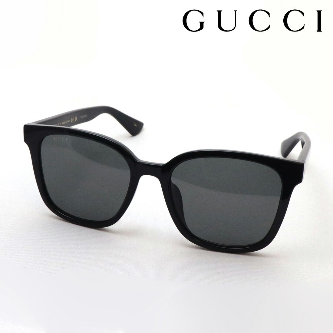 グッチ サングラス（レディース） NewModel 【グッチ サングラス 正規販売認定店】 GUCCI アジアンモデル GG1346SK 001 Made In Italy スクエア ブラック系