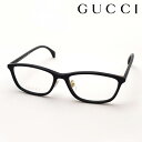 NewModel 【グッチ メガネ 正規販売認定店】 GUCCI GG1356OJ 001 55 伊達メガネ 度付き 眼鏡 黒縁 Made In Italy スクエア ブラック系