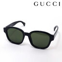 NewModel 【グッチ サングラス 正規販売認定店】 GUCCI アジアンモデル GG1140SK 002 LOGO Made In Italy メンズ スクエア ブラック系