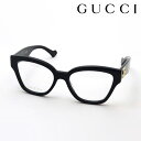 NewModel 【グッチ メガネ 正規販売認定店】 GUCCI GG1424O 005 伊達メガネ 度付き 眼鏡 黒縁 LOGO Made In Italy フォックス ブラック系