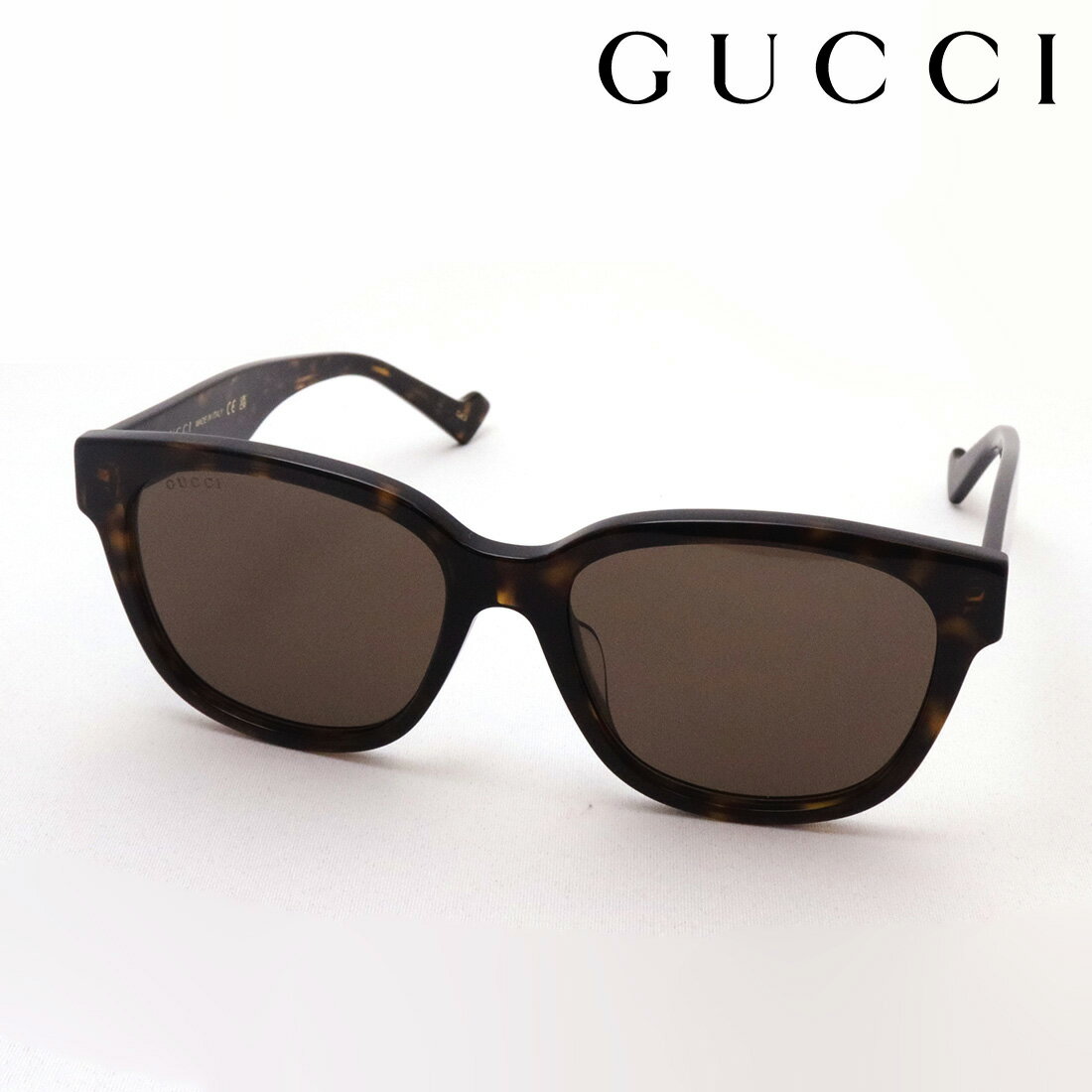 NewModel  GUCCI アジアンモデル GG1430SK 002 LETTERING Made In Italy レディース メンズ スクエア トータス系