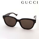 NewModel 【グッチ サングラス 正規販売認定店】 GUCCI アジアンモデル GG1430SK 002 LETTERING Made In Italy レディース メンズ スクエア トータス系