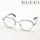 NewModel 【グッチ メガネ 正規販売認定店】 GUCCI GG1458O 003 伊達メガネ 度付き 眼鏡 LETTERING LOGO Made In Italy レディース メンズ ラウンド シルバー系