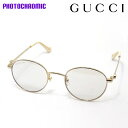 NewModel 【グッチ サングラス 正規販売認定店】 GUCCI 調光サングラス アジアンモデル GG1472SJ 001 EMBLEM Made In Japan レディース ラウンド ゴールド系