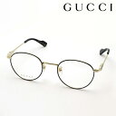 NewModel 【グッチ メガネ 正規販売認定店】 GUCCI GG1613OJ 001 伊達メガネ 度付き 眼鏡 メタル Made In Japan ラウンド ゴールド系