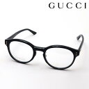 NewModel【グッチ メガネ 正規販売認定店】 GUCCI GG1898OA 001 LOGO 伊達メガネ 度付き 眼鏡 黒縁 Made In Italy メンズ ラウンド ブラック系