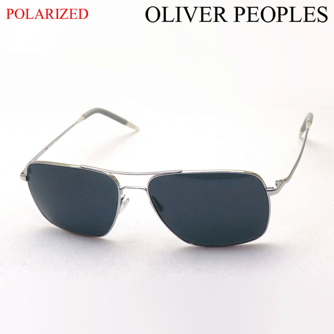 【オリバーピープルズ サングラス 偏光 正規販売店】 OLIVER PEOPLES OV1150S 5036P2 CLIFTON Made In Italy スクエア シルバー系