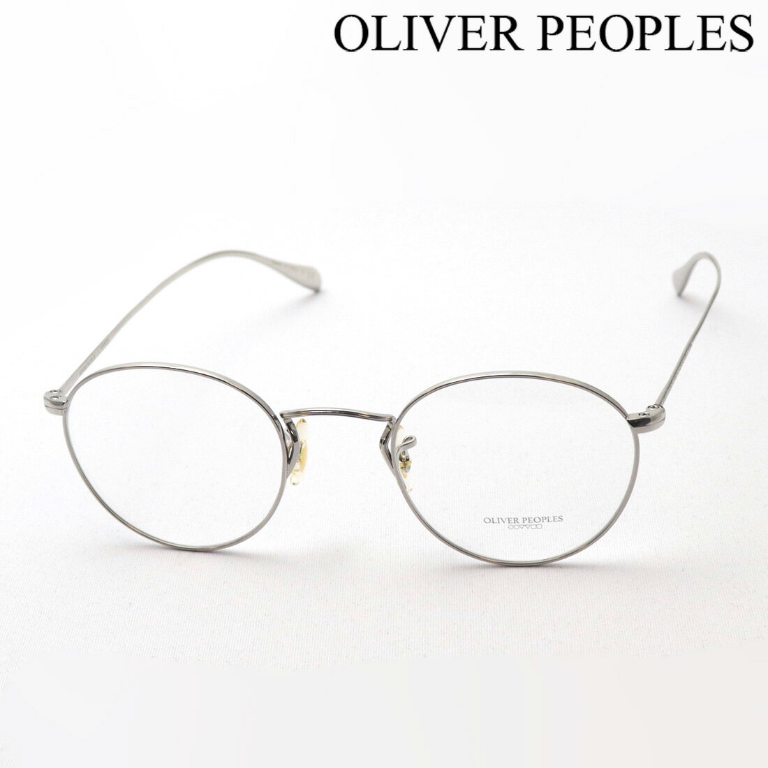 オリバーピープルズ メガネ メンズ 【オリバーピープルズ メガネ 正規販売店】 OLIVER PEOPLES OV1186 5036 47 COLERIDGE 伊達メガネ 度付き ブルーライト カット 眼鏡 Made In Italy ラウンド シルバー系