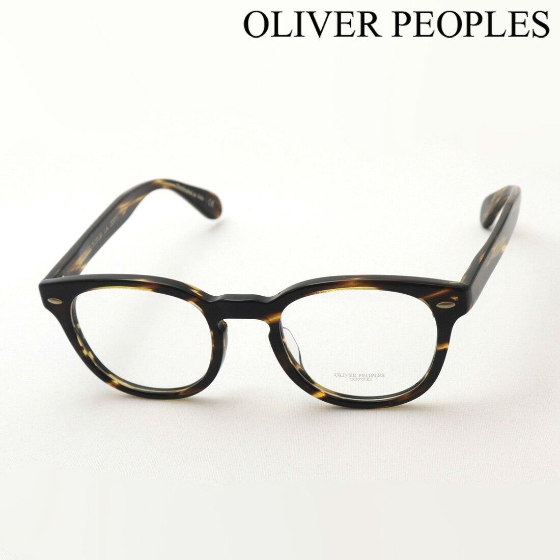 【オリバーピープルズ メガネ 正規販売店】 OLIVER PEOPLES OV5036A 1003L 49 SHELDRAKE 伊達メガネ 度付き ブルーライト カット 眼鏡 黒縁 Made In Italy ボストン トータス系