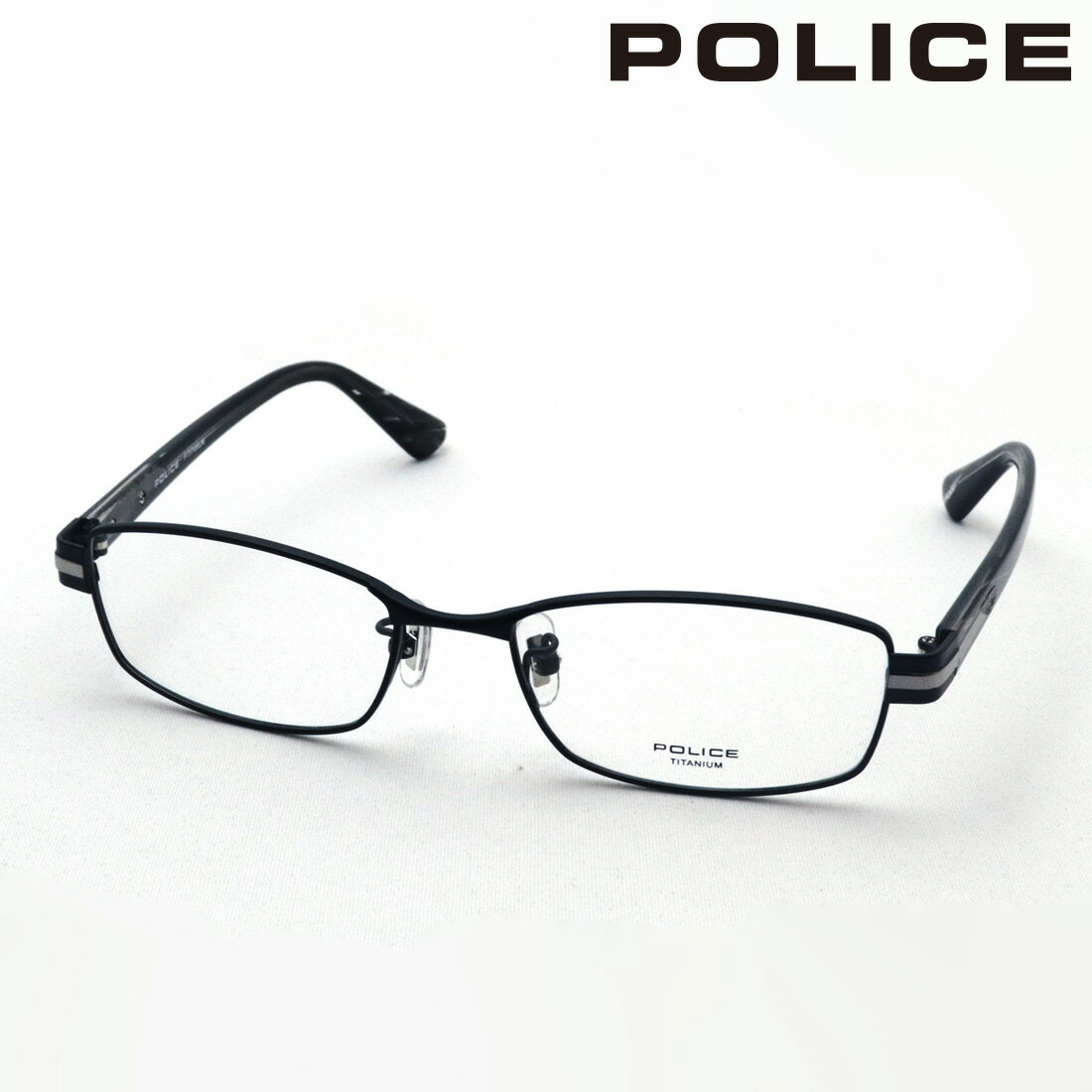 プレミア生産終了モデル ポリス メガネ 正規販売店 POLICE VPLM41J 0531 TITANIUM チタニウム 伊達メガ..