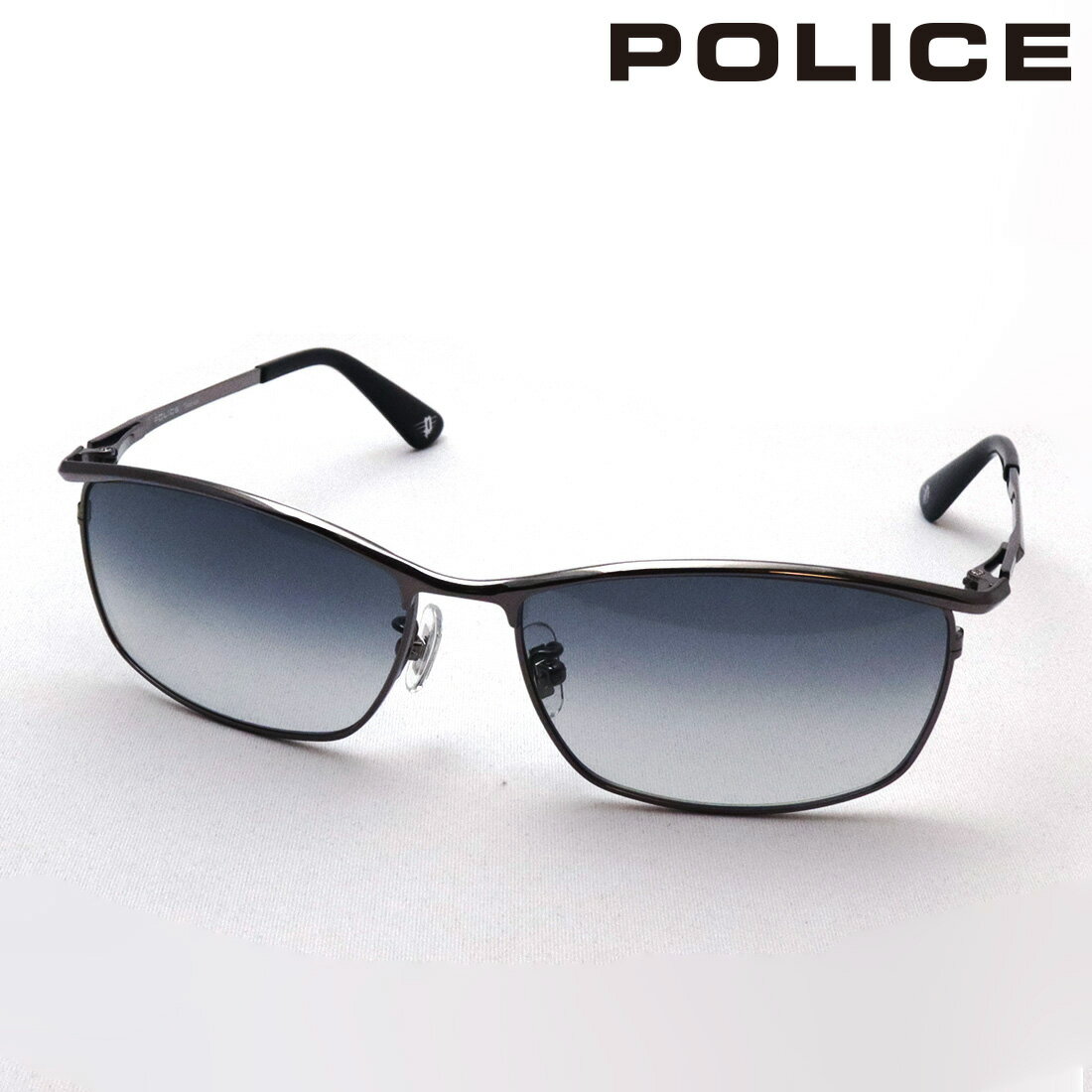 ポリス（police） NewModel 【ポリス サングラス 正規販売店】 POLICE SPLM30J 0568 VOLTAGE TITANIUM チタニウム スクエア シルバー系