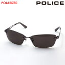 NewModel ポリス 偏光 サングラス 正規販売店 POLICE SPLQ06J 627P 60 KNIGHT ナイト スクエア ツーポイント メンズ シルバー系