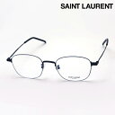 【サンローラン メガネ 正規販売店】 SAINT LAURENT SL395K WIRE 002 サン ローラン 伊達メガネ 度付き ブルーライト カット 眼鏡 黒縁 Made In Italy ラウンド ブラック系