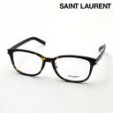 NewModel 【サンローラン メガネ 正規販売店】 SAINT LAURENT SL288/J SLIM 002 サン ローラン 伊達メガネ 度付き ブルーライト カット 眼鏡 Made In italy スクエア トータス系