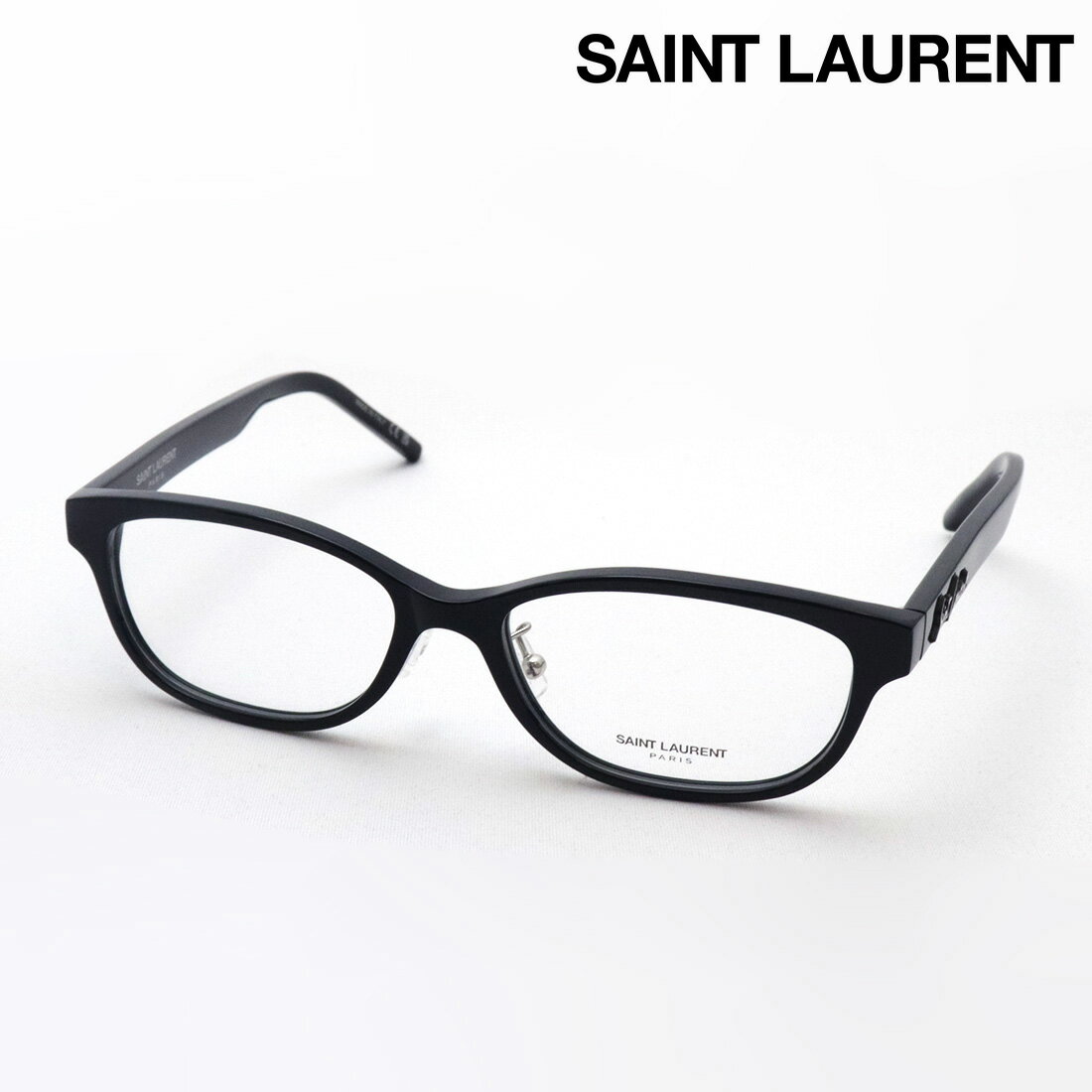 サンローラン プレゼント メンズ（30000円程度） NewModel 【サンローラン メガネ 正規販売店】 SAINT LAURENT SL 629/J 001 サン ローラン 伊達メガネ 度付き ブルーライト カット 眼鏡 黒縁 Made In Italy レディース メンズ オーバル ブラック系