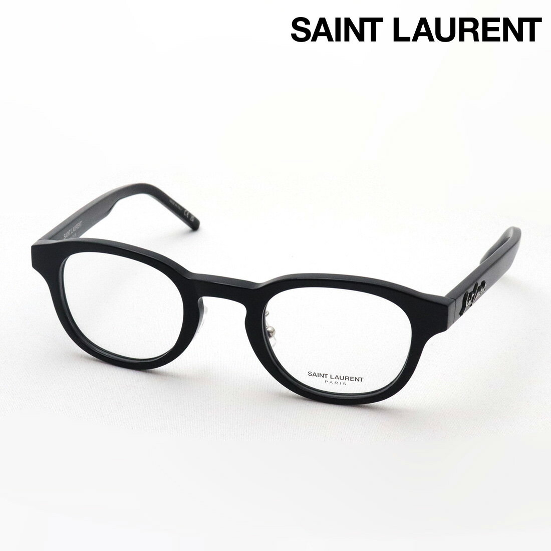 サンローラン プレゼント メンズ（30000円程度） NewModel 【サンローラン メガネ 正規販売店】 SAINT LAURENT SL 630/J 001 サン ローラン 伊達メガネ 度付き ブルーライト カット 眼鏡 黒縁 Made In Italy レディース メンズ ボストン ブラック系