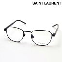 サンローラン メガネ メンズ NewModel 【サンローラン メガネ 正規販売店】 SAINT LAURENT SL699 004 サン ローラン 伊達メガネ 度付き ブルーライト カット メタル 眼鏡 黒縁 Made In Italy レディース メンズ スクエア ブラック系