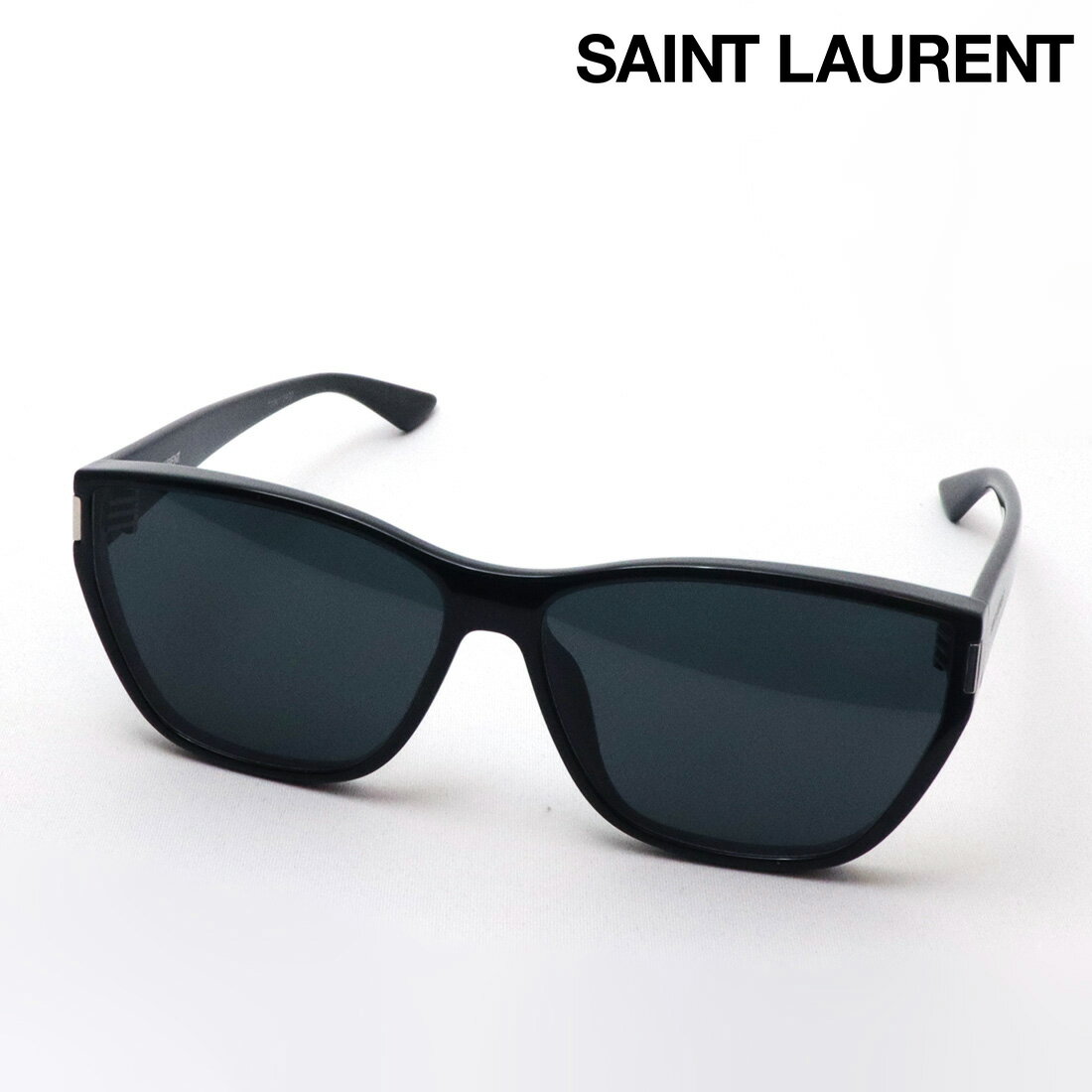 NewModel 【サンローラン サングラス 正規販売店】 SAINT LAURENT サン ローラン SL758/F 001 LOGO Made In Japan レディース フォックス ブラック系