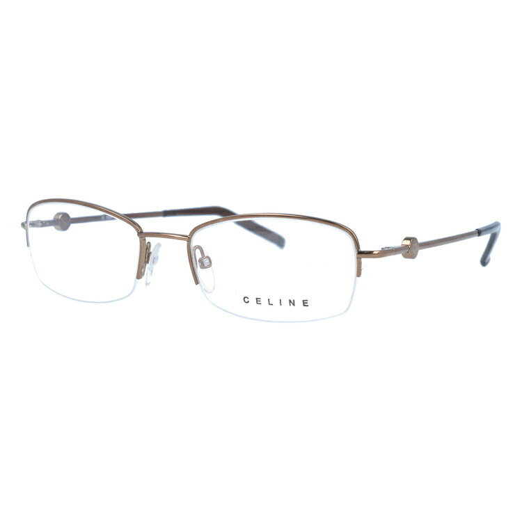 セリーヌ CELINE メガネ フレーム 眼鏡 度付き 度なし 伊達 VC1300 0SE1 51サイズ スクエア型 レディース ブラゾン アイコン ロゴ ラッピング無料 ハーフリム ナイロールフレーム