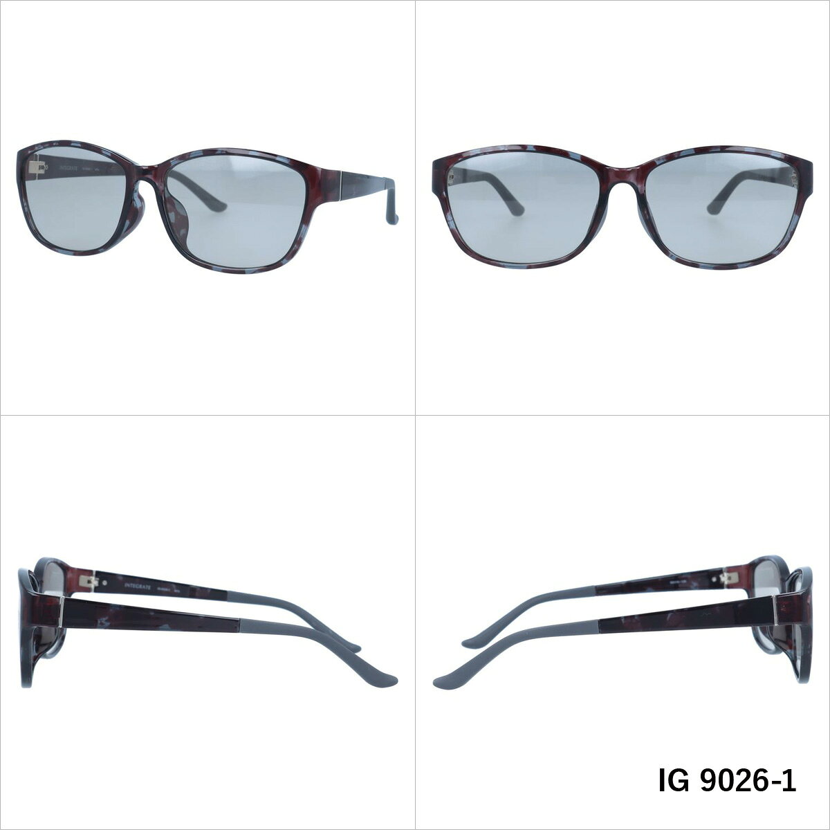 眼鏡達人のインテグレート サングラス アジアンフィット INTEGRATE IG 9026 全3カラー 58サイズ ウェリントン ユニセックス メンズ レディース｜アングル2