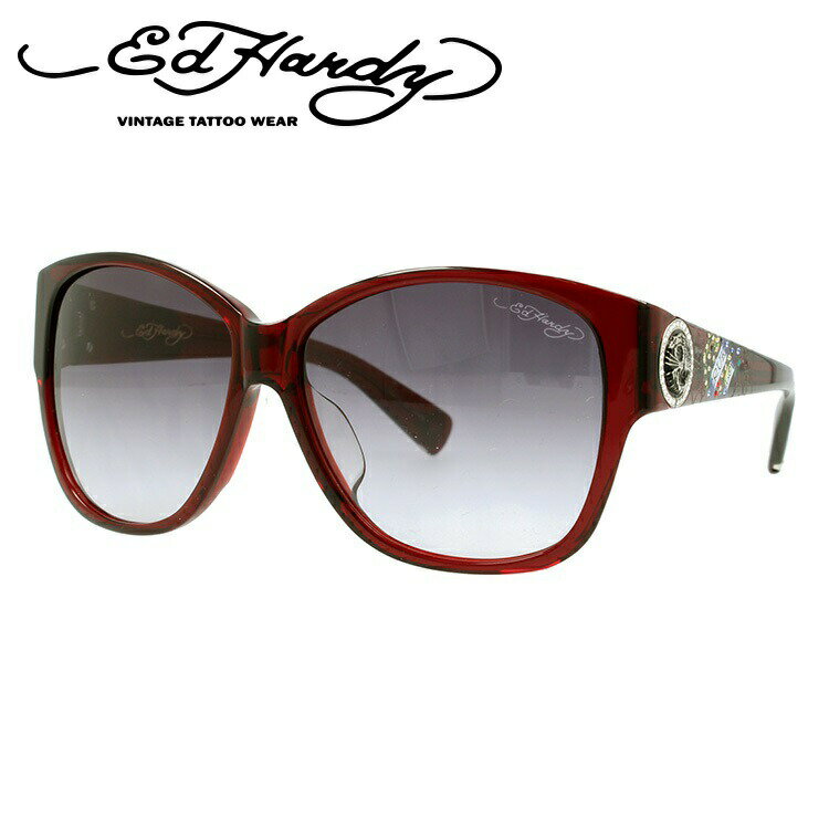 エドハーディー サングラス EdHardy タイガー2 TIGER 2 RED メンズ レディース UVカット メガネ ブランド ギフト