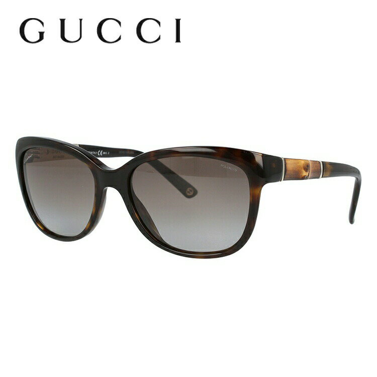 グッチ サングラス（レディース） グッチ サングラス レギュラーフィット GUCCI GG3672S WR9/LA 55サイズ ウェリントン ユニセックス メンズ レディース バンブー UVカット ショッパー付属 【GUCCI】