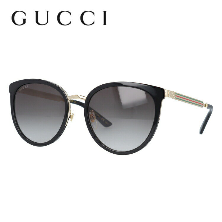 グッチ サングラス（レディース） グッチ サングラス GUCCI GG0077SK 001 56サイズ キャッツアイ ユニセックス メンズ レディース 日本製 インターロッキング GG