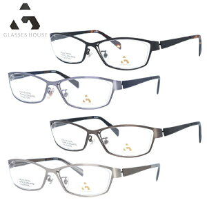 メガネ 眼鏡 度付き 度なし おしゃれ GLASSES HOUSE グラスハウス GH 2303 全4色 55サイズ スクエア型 メンズ レディース UVカット 紫外線 ブランド サングラス 伊達 ダテ｜老眼鏡・PCレンズ・カラーレンズ・遠近両用対応可能