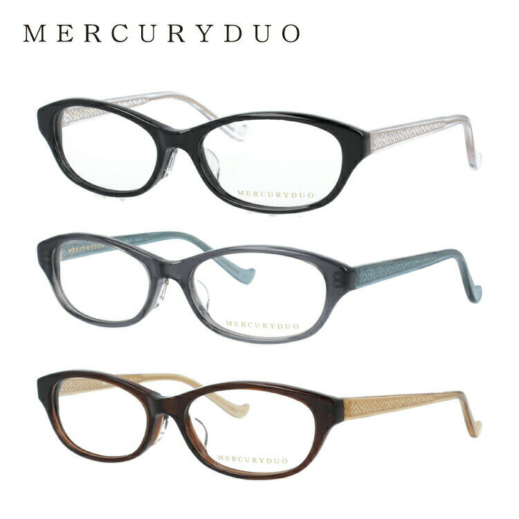 メガネ 眼鏡 度付き 度なし おしゃれ MERCURYDUO マーキュリーデュオ MDF8012 全3色 52サイズ オーバル型 レディース 女性 UVカット 紫外線 ブランド サングラス 伊達(dá) ダテ｜老眼鏡?PCレンズ?カラーレンズ?遠(yuǎn)近両用対応可能