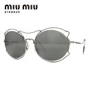 ミュウミュウ 【国内正規品】ミュウミュウ サングラス ミラーレンズ miu miu MU50SS 1BC2B0 57サイズ オーバル レディース UVカット